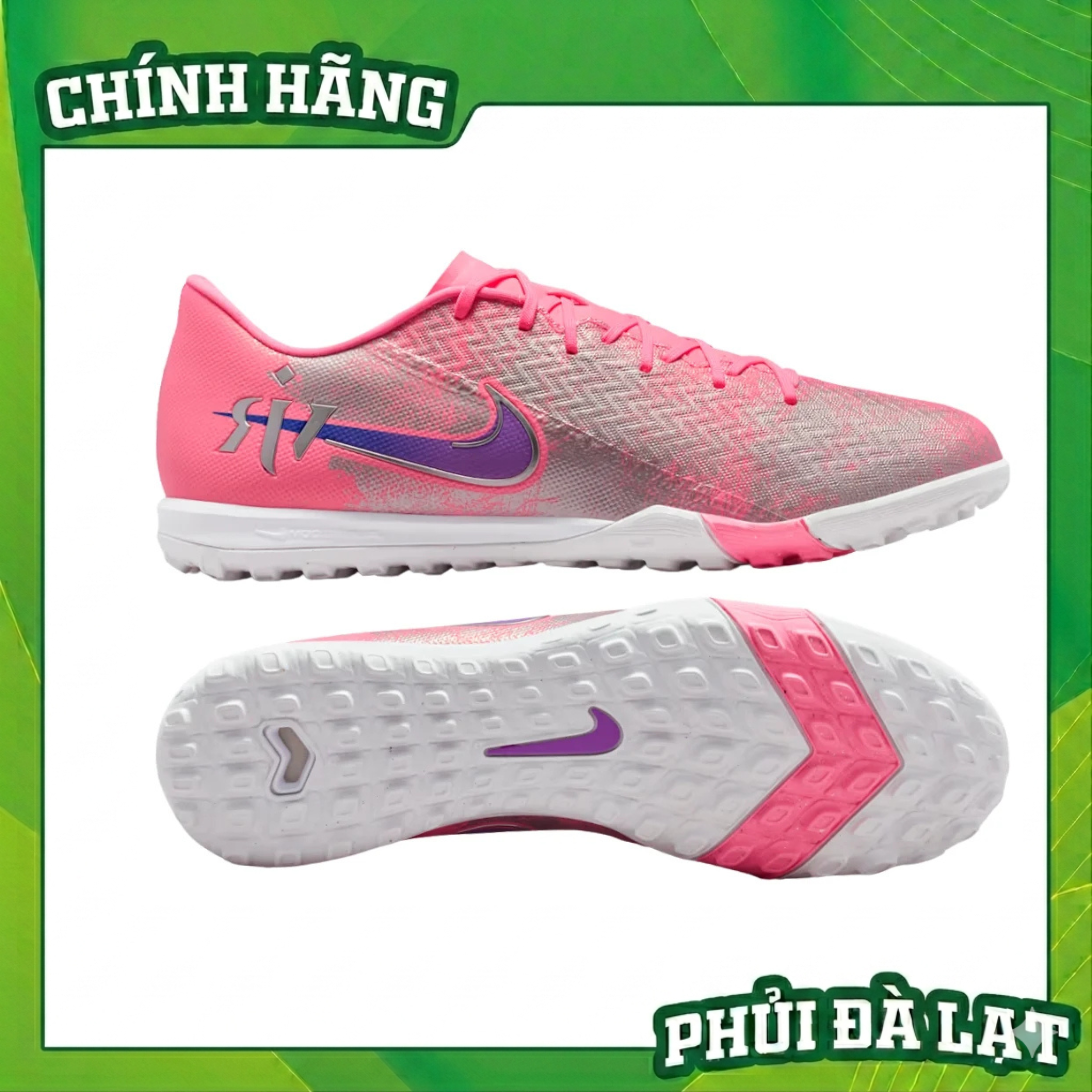 [ CHÍNH HÃNG ] Size 40.5 41 42 Nike Vapor 16 Academy VJR TF Hồng Xanh